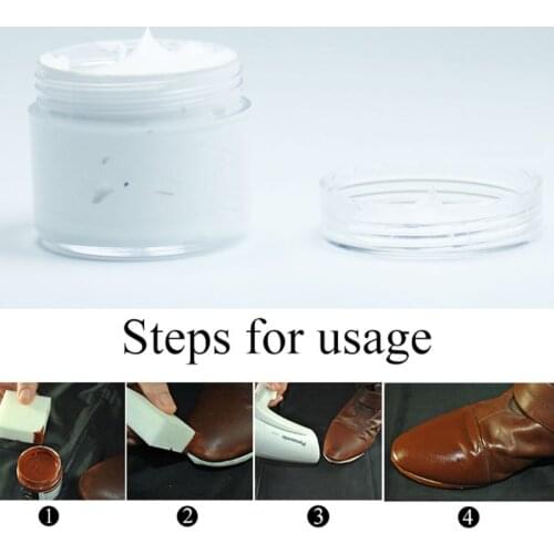 White Leather Paint Shoe Cream Coloring for Bag Sofa Car Seat Scratch 50ml Leather Dye Repair Restoration Color Change E56C