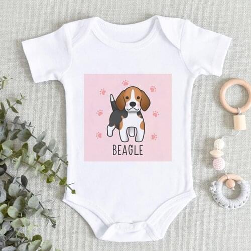 Kawaii Animal Baby Boys Rompers Funny Dog Beagle Infant Bodysuits Newborn Girls Cartoon Clothes Kids Summer Jumpsuit Outfits