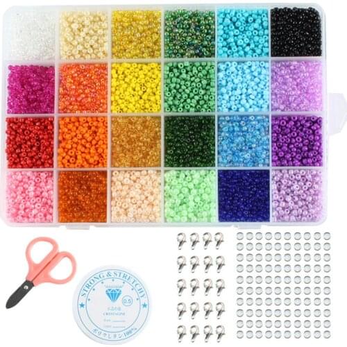 3mm Czech Glass Seed Beads Box Set Crystal Charm Beads For Jewelry Making Kids Handmade DIY Bracelet Earrings Accessories 2021