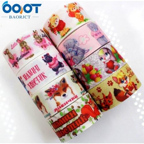 OOOT BAORJCT 1'' 25MM cartoon Printed grosgrain ribbon,DIY handmade hair accessories accessories, gifts wedding party 175187