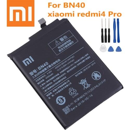 100% Orginal Xiao mi BN40 4100mAh Battery For Xiaomi Redmi 4 Pro Prime 3G RAM 32G ROM High Quality Phone Replacement Batteries
