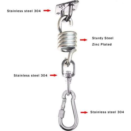Swivel Hook for Hammock Swing Chair Stainless Steel Hanging Seat Accessories Kit Hammock Chair Hanging Kit for Indoor/Outdoor