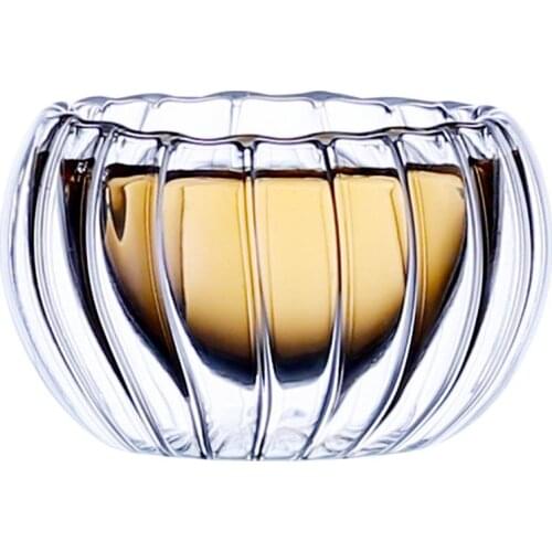 Clear Pumpkin Shape Espresso Cup Creative Double Wall Insulated Tea Cup Espresso Glass Shot Glass Tazas De Ceramica Creativas