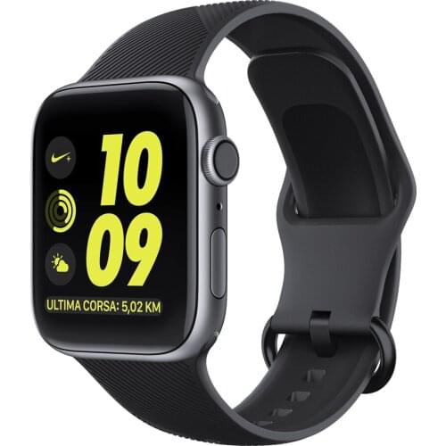 Watchband for apple watch 5 bands 44mm soft silicone sport wrist strap correa for iwatch series 5 4 40mm 38mm 42mm bracelet band