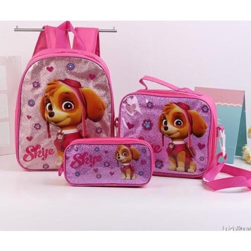 Paw Patrol Cartoon School Backpack Boys Kindergarten Bag Dog Puppy Patrol Rescue Crew Figure Print For Children