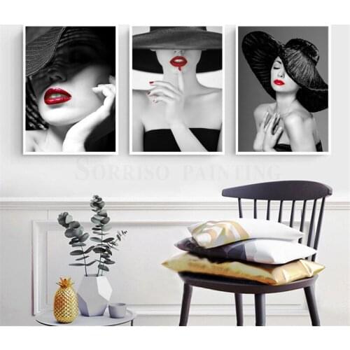 Modern Fashion Woman Girl Canvas Painting Nordic Hallway Wall Art Posters And Prints Pictures For Living Room Home Dining Decor