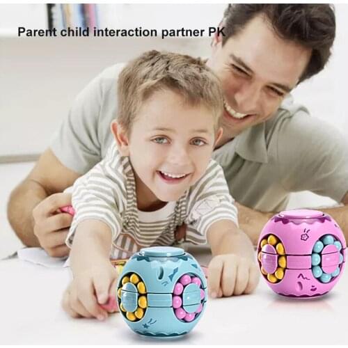 Funny Rotating Bean Puzzle Fingertip Hamburger Cube Decompression Creative Stress Relief Educational Toys For Kids Stress Relief