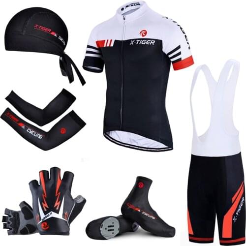X-TIGER Cycling Jersey Set Summer Bicycle Breathable Clothing Men Short Sleeve Shirt Bike Shorts Gel Pad Maillot Ropa Ciclismo