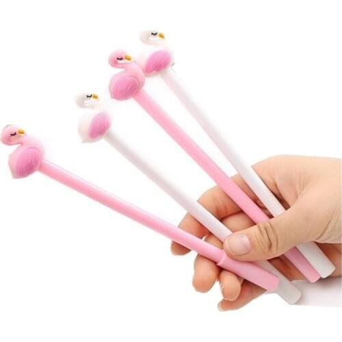 1pcs Black Flamingo Cartoon Gel Pen Cute Magic Pens Kawaii Gel Pens For School Writing Novelty Stationery Girls Gifts