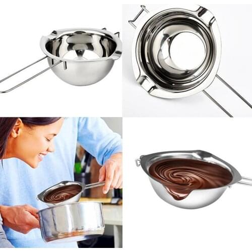 1PC Portable Stainless Steel Chocolate Butter Milk Melting Pot Stainless Steel Kitchen Gadget Baking Tool Cheese Melting Bowl
