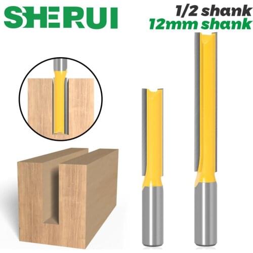 1 pc Straight/Dado Router Bit 1/2" Dia. X 2-1/2" Length - 12mm Shank 1/2"shank Woodworking cutter Wood Cutting Tool