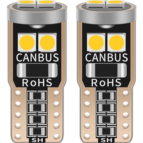 10pcs T10 W5W LED Canbus Car License Plate Lights For Peugeot 307 206 308 407 207 406 208 3008 2008 508 408 306 301 106 107