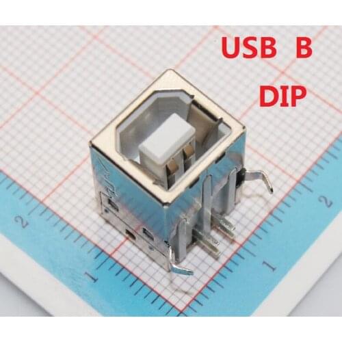 10pcs USB type B 90 female Connector Soldering PCB Connector