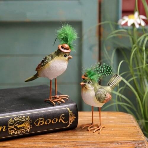 2 Pieces/set)Garden Resin Artificial Birds Home Decoration