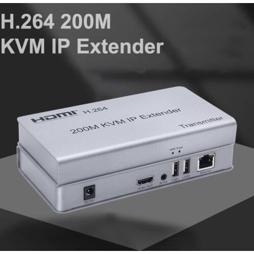200M USB Mouse KVM IP Extender HDMI Extension Via RJ45 Ethernet Cable Transmitter Receiver Video Converter Laptop PC To Monitor