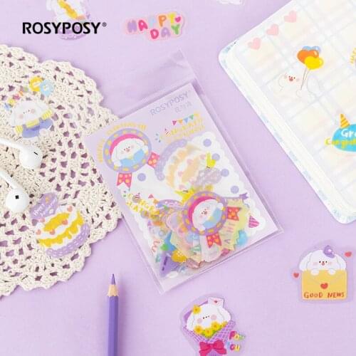 40 pcs/lot Cute planet rabbit bear Decorative Stickers Scrapbooking Stick Label Diary Stationery Album Kawaii Party dog sticker