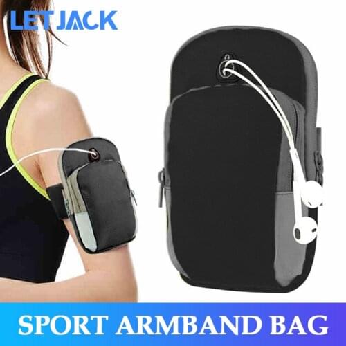5.5 Inch Universal Nylon Sport Armband Phone Bag Case for iPhone 8 7 Plus Case Waterproof Sports ARM Running Arm Band Bag Shells