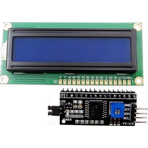 5 set IIC/I2C + LCD 1602 Blue/Green Backlight LCD Display Adapter Plate Integrated Circuits