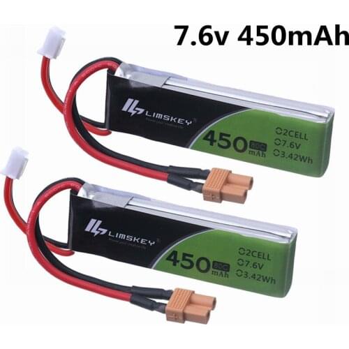 7.6V 2S 450Mah 80C/160C Lipo Battery XT30 Plug for iFlight CineBee Happymodel Crux3 BetaFPV FPV Racing Drone