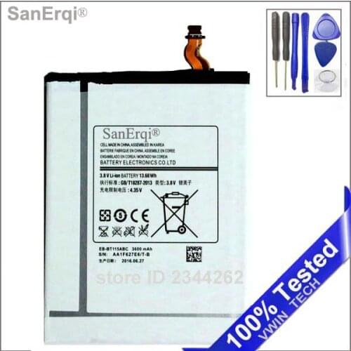 Battery 3600mAh EB-BT111ABC Replacement Battery For Samsung Galaxy TAB 3 Lite 7" SM-T110 T111 T113 T110 Battery +Tool