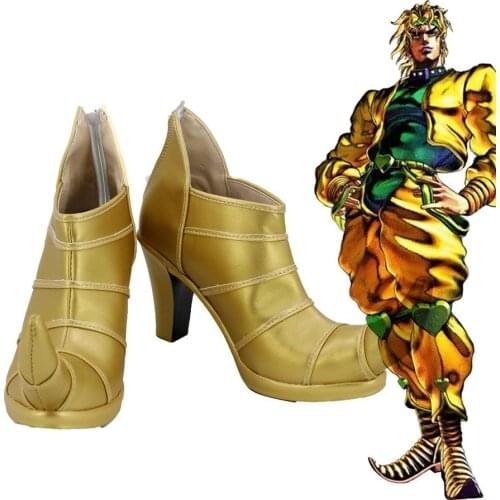 Dio Brando Shoes Cosplay JOJOS BIZARRE ADVENTURE 3 Dio Brando Cosplay Shoes High Heel Boots Custom Made Any Size