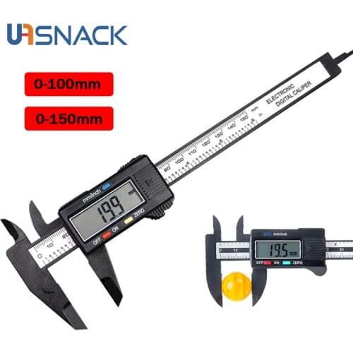 100/150mm Electronic Digital Caliper Carbon Fiber Dial Vernier Caliper Gauge Micrometer Measuring Tool Digital Ruler Led Screen