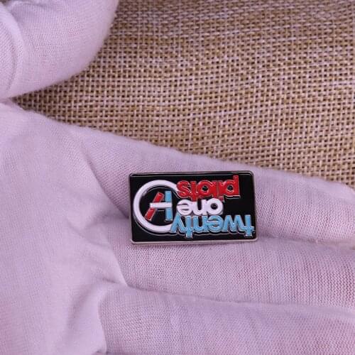 Flag of Twenty One Pilots enamel pin American musical band brooch