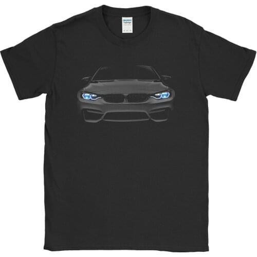 Germany Car M4 Headlights Glow T Shirt Men Gift Idea Present Awsome Car Light Summer Men Cotton High Quality Custom T Shirts