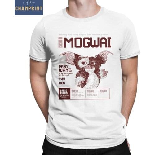 Men Your Pet Mogwai Gremlins T Shirt Gizmo 80s Movie Pure Cotton Tops Vintage Short Sleeve O Neck Tees 4XL 5XL 6XL T-Shirt
