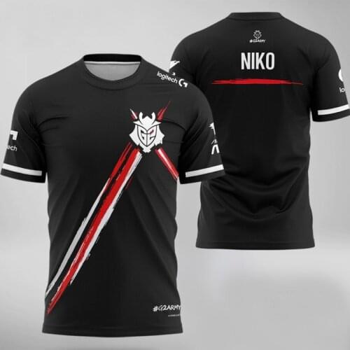 G2 2021 Esports Jersey Uniform T-shirt LOL Lec Latest G2 T-shirt Csgo Niko Kennys Rekkles E-sports Leisure Sports 3d Shirt