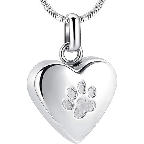 Cremation Jewelry for Ashes Pendant Print Pet Heart Urn Necklace Memorial Keepsake Jewelry for Pet/Dogs/Cats Ashes