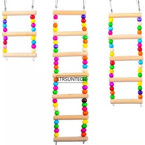 50pcs Wood Parrot Drawbridge Bird Ladder Climb Cableway Hamster Toys Birdcage Bridge Pet Training Climb Game