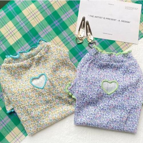 Floral Backless Love Pet Clothes Cat Summer Dress Teddy Schnauzer Sphinx Teacup Dog Clothes Thin