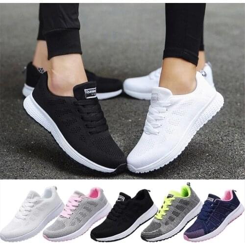 Summer Lightweight Sports Woman Sneakers for Girls Sport Shoes Woman Running Shoes Women Black White Sneekers Runners GMB-1639