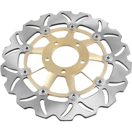 LUCKMART Front Brake Rotors Disc and Pads Kit for Suzuki BANDIT GSF400 1989-1996 Motorcycle Replacement Accessories Gold