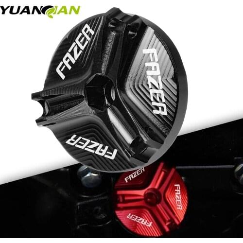 For YAMAHA FZ6 FAZER Fz6 FZ 6 2001 2002 2003 2004 2005 2006 2007 2008 Motorcycle Engine Oil Filter Cover Oil Plug Cap with logo