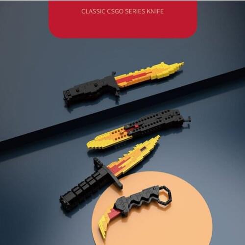 1:1 scale Modern military weapon building block M9 bayonet bouy karambit butterfly knife assemble model bricks toy for boys