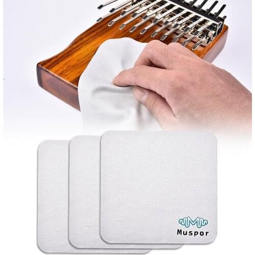 Muspor 6x6inch Microfiber Suede Cleaner Cloth Musical Instrument Guitar Violin Polish Wiping Cleaning Cloth