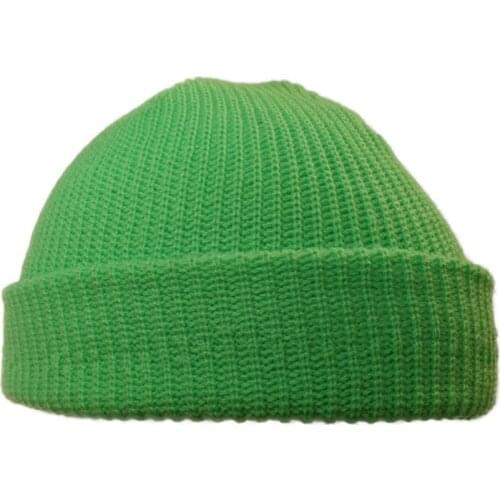 Beanie green winter man hat for women autumn fashion brimless cap miki knitted skullcap bonnet docker short mens beanie