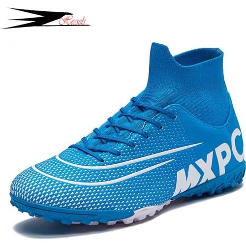 Men SportsTurf Soccer Shoes Kids Soccer Cleats Training Teens Indoor Football Boots Breathable Women Futsal Sneakers Size 35-45