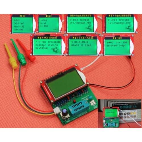 DIY KITS EZM328 Digital Combo transistor tester ESR frequency LCR Diode Capacitor meter PWM squarer wave genera