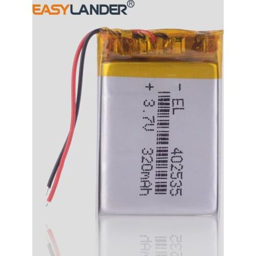 402535 3.7V 320mAh navigator battery mp3 mp4 mp5 mouse Bracelet Wrist Watch DVR GPS PDA 402436 392634