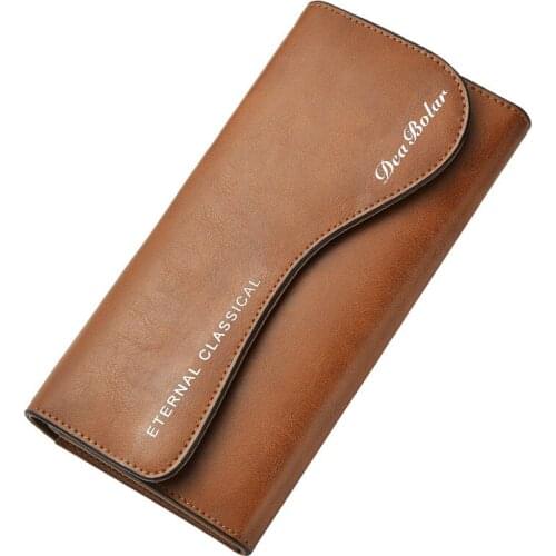 2019 New Vintage Men Wallet Long Clutch Multifunction Zipper Phone Wallets Mens Business Leather Purse Money Bag Big Capacity