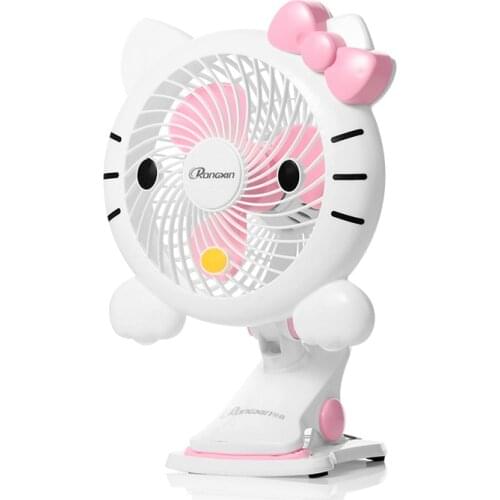 5V 3w Pink color portable USB charging 7 inch Mini Energy saving Clip Fan Electric Fan ABS material wall fan Copper movement