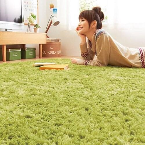 Simple modern solid color Thicken Long Plush Carpet Bedroom Bedside Rug coffee table Mat living room Decorative Large Area Rugs