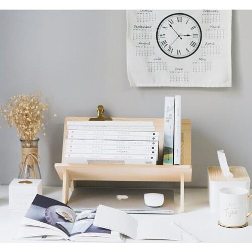 Desktop Shelf Desk Table Simple Bookshelf Solid Wood Combination Economy Home Student Space Saving Storage Rack