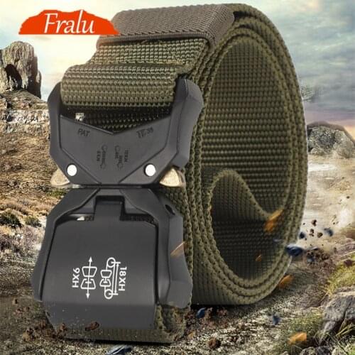 2020 New Tactical belt Military high quality Nylon mens training belt metal multifunctional buckle outdoor sports hook new