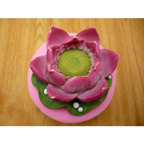HC0023 Silicone 3d Lotus Molds Flowers Mould Flower Candle Molds Bouquet Flower Mold Aroma Stone Moulds PRZY Eco-friendly