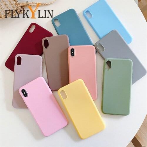 Candy Color Silicone Phone Case For iphone 12 Mini 12 Pro Max 11 Pro Max XS Max XR 6S 7S Plus Soft Frosted Anti-drop Phone Cover