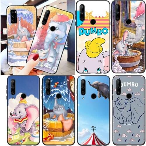 Circus Dumbo For Honor 8S 8C 8X MAX 8A 8 7S 7A 7C Play 3E Prime Pro 2020 2019 Silicone Black Phone Case